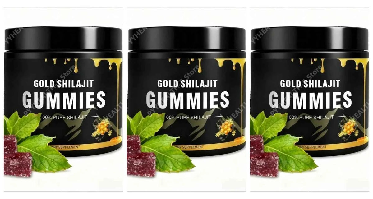Shilajit Gummies Honey Lemon Flavor Himalayan Shilajit No Added Sugar Ashwagandha for Men Women 100% Natural Organic I 30 Gummy
