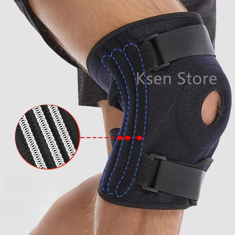XL-6XL Double Straps Knee Brace with Rubber Washer Spring Support Plus Size, Oversized Meniscus Tear Joint Pain Injury Recovery Healthy supplements