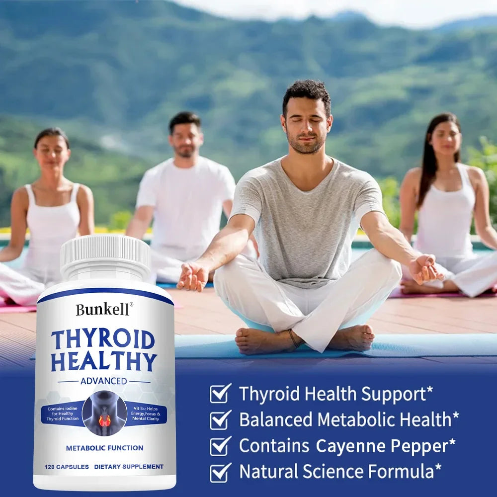 Thyroid Support Supplement for Women and Men, with Iodine, B12 and L-Tyrosine, Supports Hormone Health, Energy and Metabolism Healthy supplements