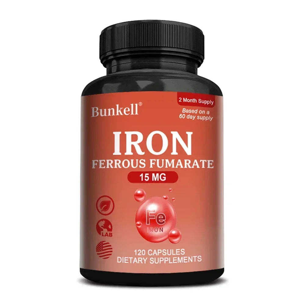 Iron Supplements - Help Maintain Healthy Immune System and Brain Health, Boost Energy Levels and Reduce Fatigue, Non-GMO Healthy supplements