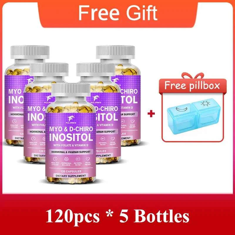 Premium Myo & D-Chiro Inositol Supplement, Support Hormone Balance, Healthy Cycles, Female Ovarian Health & Sugar Cravings