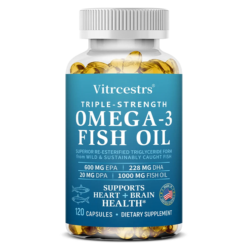 Omega 3 Fish Oil Supplement - Boosts Immunity and Promotes Joint, Eye and Skin Health, Beneficial for Brain and Heart Health Healthy supplements