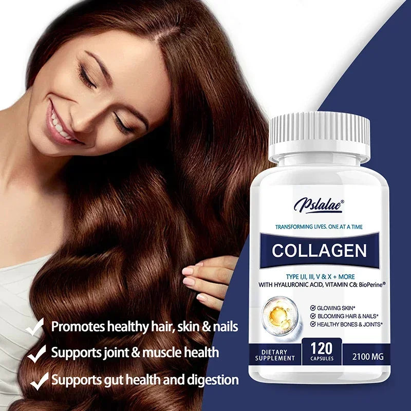 Collagen Capsules - Contains Vitamin C, Promotes Joint and Bone Health, Healthy Hair, Nails and Skin, Boosts Energy Healthy supplements