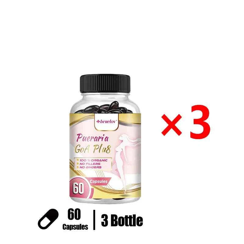 Pueraria Mirifica Capsules 500mg, Help Breasts Firm, Elastic & Curves, Estrogen Balance, Menopause Support & Skin Nourishment