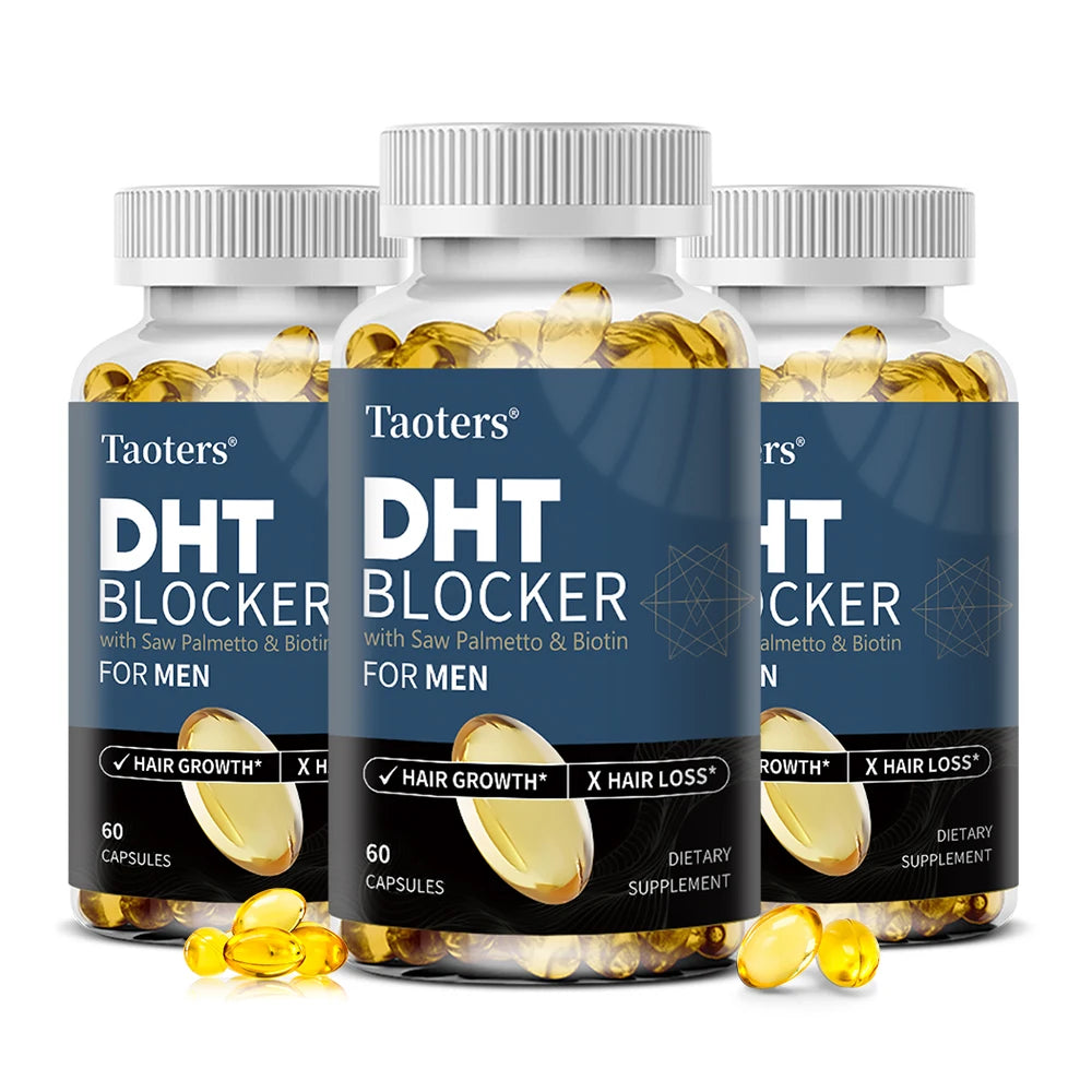 DHT Blocker Hair Growth Supplement with Saw Palmetto, Support Thicker Hair Reduce Thinning & Breakage, Boost Scalp Health Healthy supplements