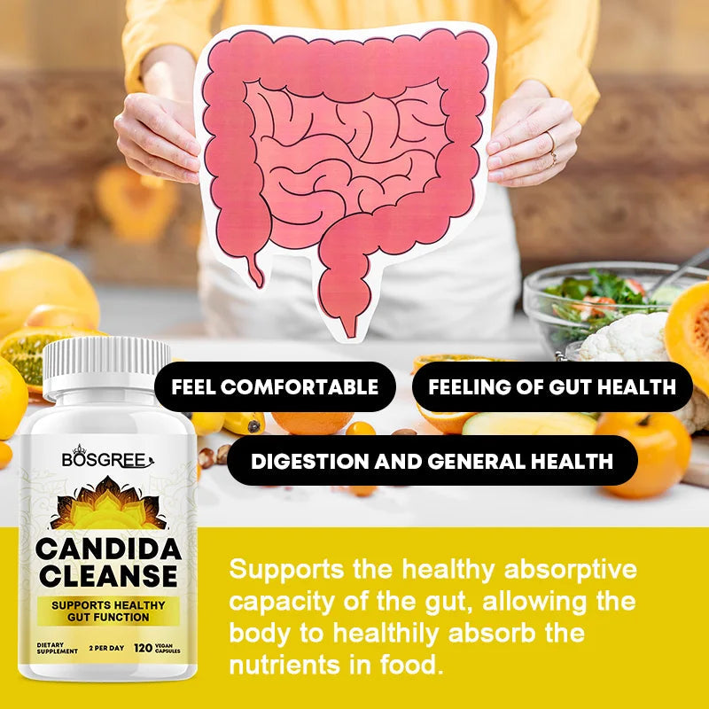 Candida Cleanse-Cleansing & Gut Health Supplement For Men & Women-Supports Metabolism,Energy,Gut Detoxification & Flora Balance Healthy supplements