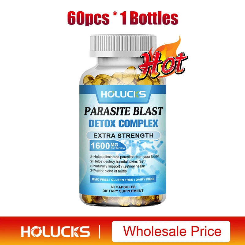 Extra Strength Parasite Cleanse Supplement, Natural Herbal Blend, Support Intestinal Health & Full Body Detox for Men & Women Healthy supplements