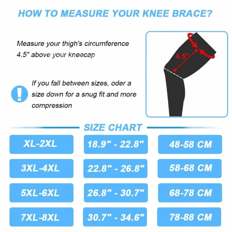 XL-6XL Double Straps Knee Brace with Rubber Washer Spring Support Plus Size, Oversized Meniscus Tear Joint Pain Injury Recovery Healthy supplements