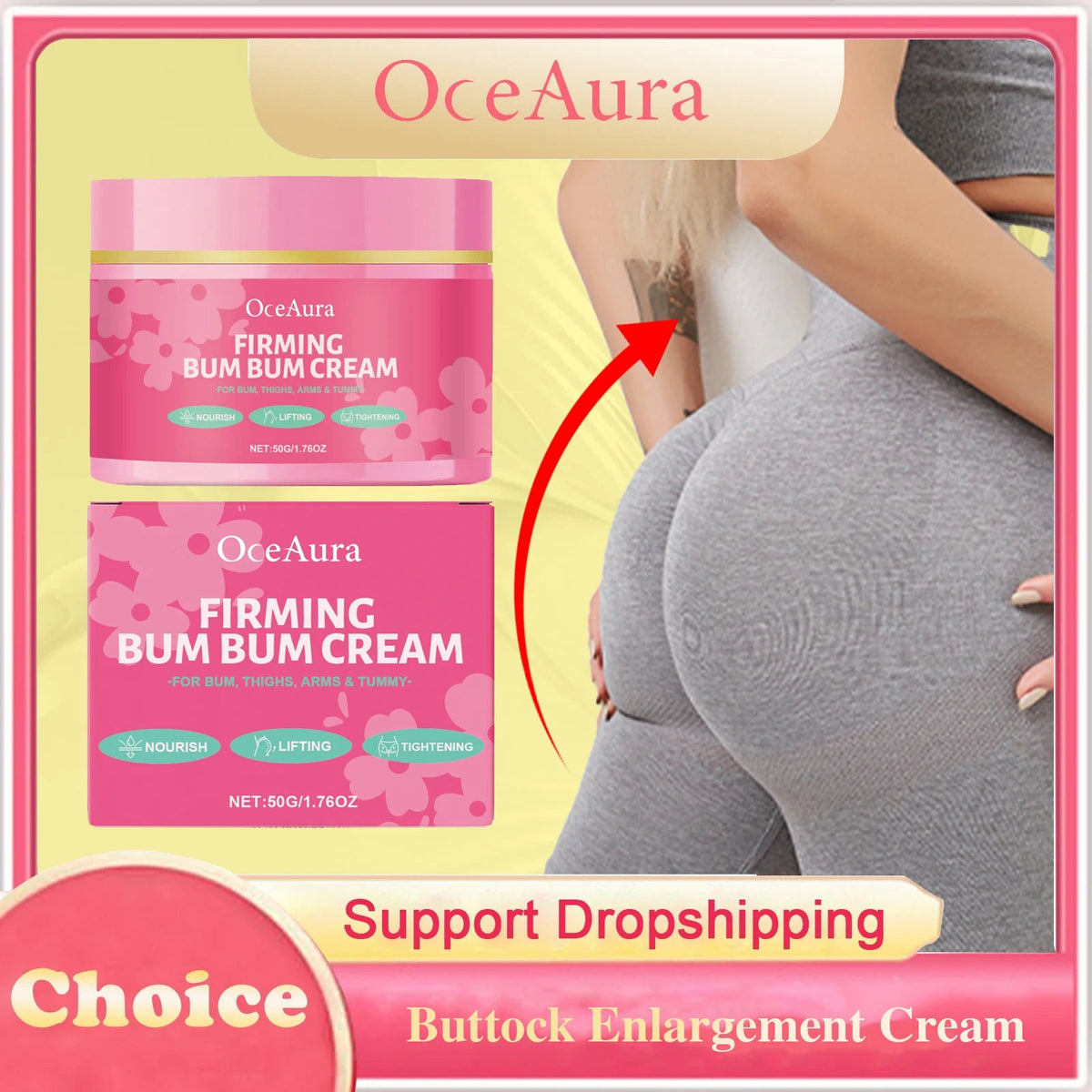 Buttock Enlargement Cream Improve Sagging Lifting Shaping Plumping Tightening Smoothing Moisturizing Sexy Body Hip Enhance Cream Healthy supplements