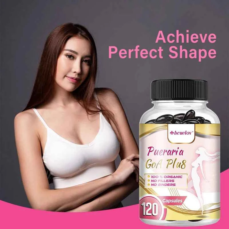 Pueraria Mirifica Capsules 500mg, Help Breasts Firm, Elastic & Curves, Estrogen Balance, Menopause Support & Skin Nourishment