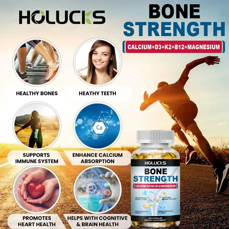 Calcium & Magnesium Supplement with Vitamin D3 K2, Supports Bone Density, Muscle Function, Joint Flexibility & Long-Term Health Healthy supplements