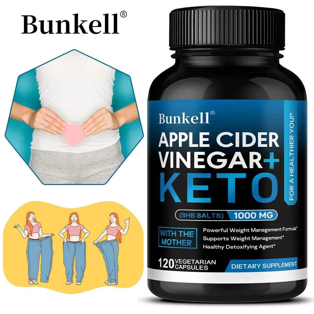 Keto Apple Cider Vinegar Capsules for Weight Management & Digestive Health