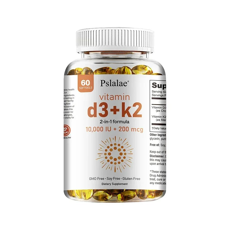 Vitamin D3 with K2 - Immune Support, Healthy Muscle Function and Bone Health, for Heart, Joint Health Healthy supplements