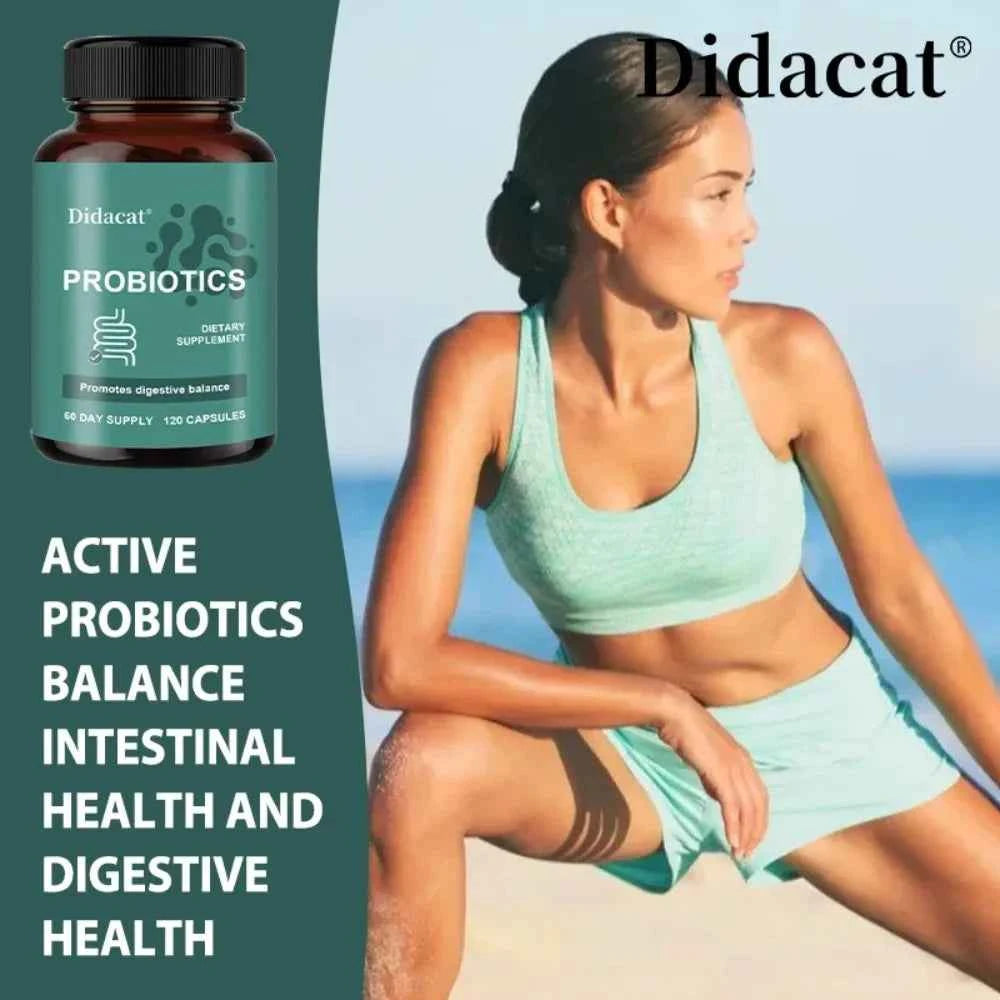 Probiotics Dietary Supplement for Digestive & Gut Health for Men & Women, 120 Capsules