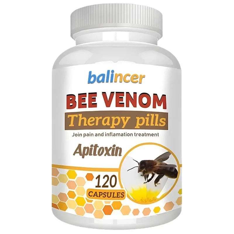 Premium Bee Venom Extract Capsules, Immune Boosting, Antioxidant, Joint and Bone Supplement, Non-GMO, 120 Capsules Healthy supplements