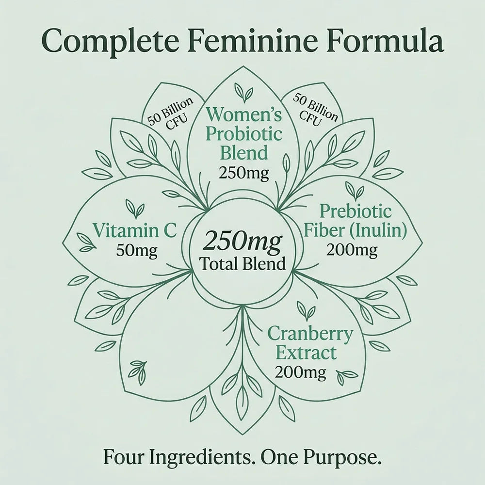 Pre+probiotic Capsules for Women, with Vitamin C, Cranberry Extract, Support Digestive Health, Protecting The Vaginal Flora Healthy supplements
