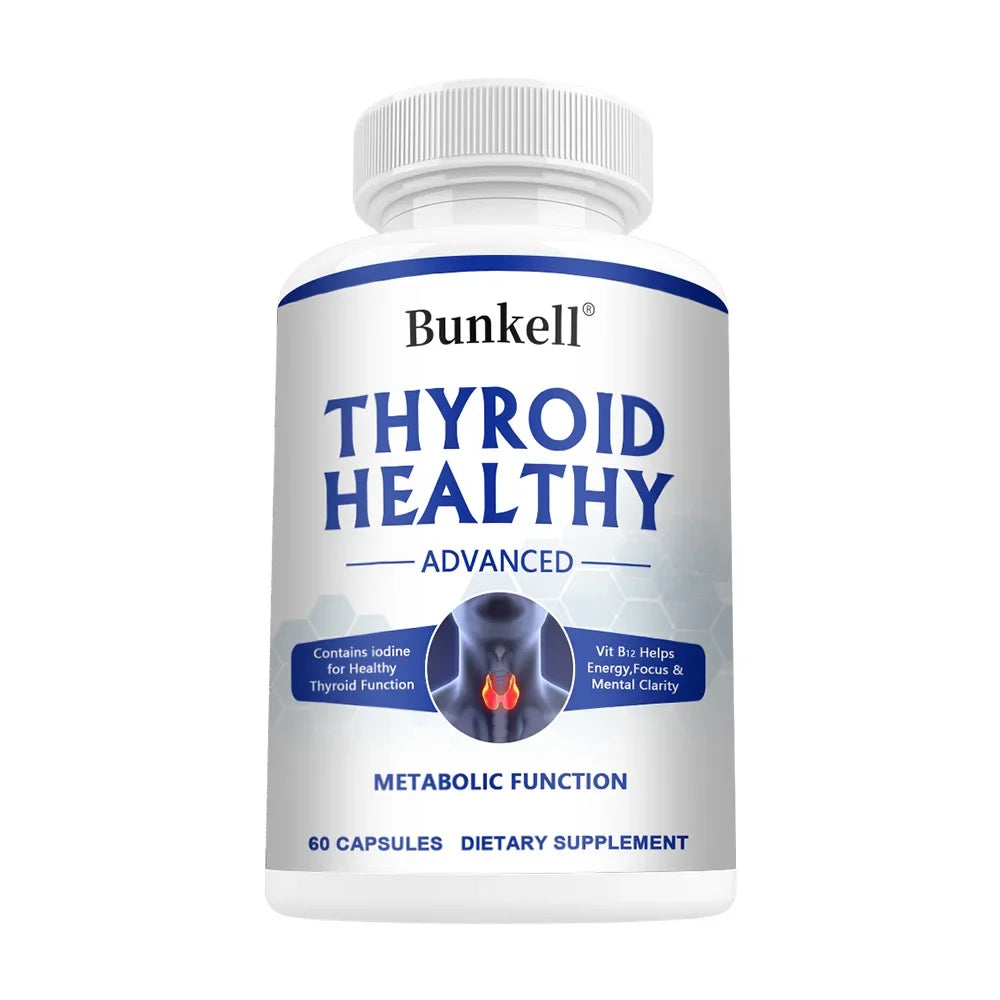Thyroid Support Supplement for Women and Men, with Iodine, B12 and L-Tyrosine, Supports Hormone Health, Energy and Metabolism Healthy supplements
