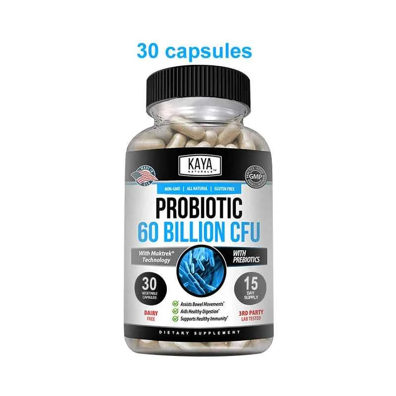 Probiotic 60 Billion CFU - Probiotics for Women and Men, Gut Health & Immune Support Supplement, Provides Digestive Support