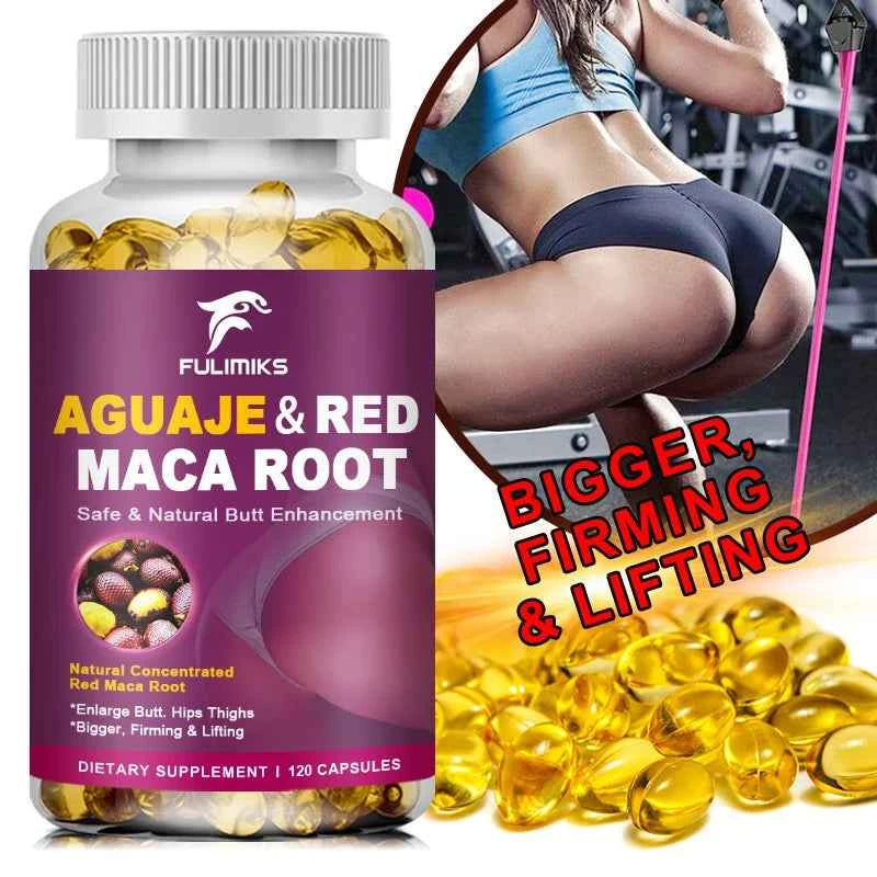 Pure Aguaje & Red Maca Root Capsules, Support Balances Estrogen & Promotes a Healthy Menstrual Cycle, Non-GMO