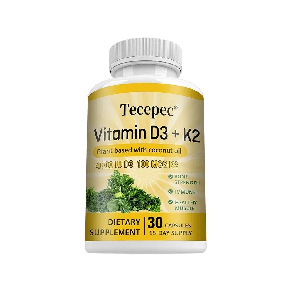 Vitamin D3 + K2, Supports Bone, Teeth, Digestion, Immune & Heart Health, Non-GMO, Dietary Supplement, 120 Capsules Healthy supplements