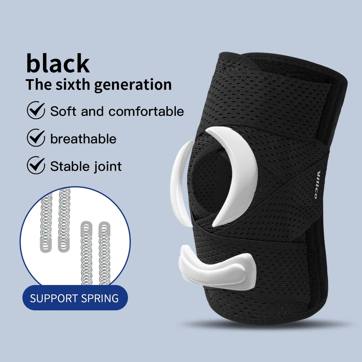 Sports Kneepad Pressurized Elastic Knee Pads Knee Support Joints Protector Fitness Gear Injury Recovery Brace Protector Non-Slip Healthy supplements