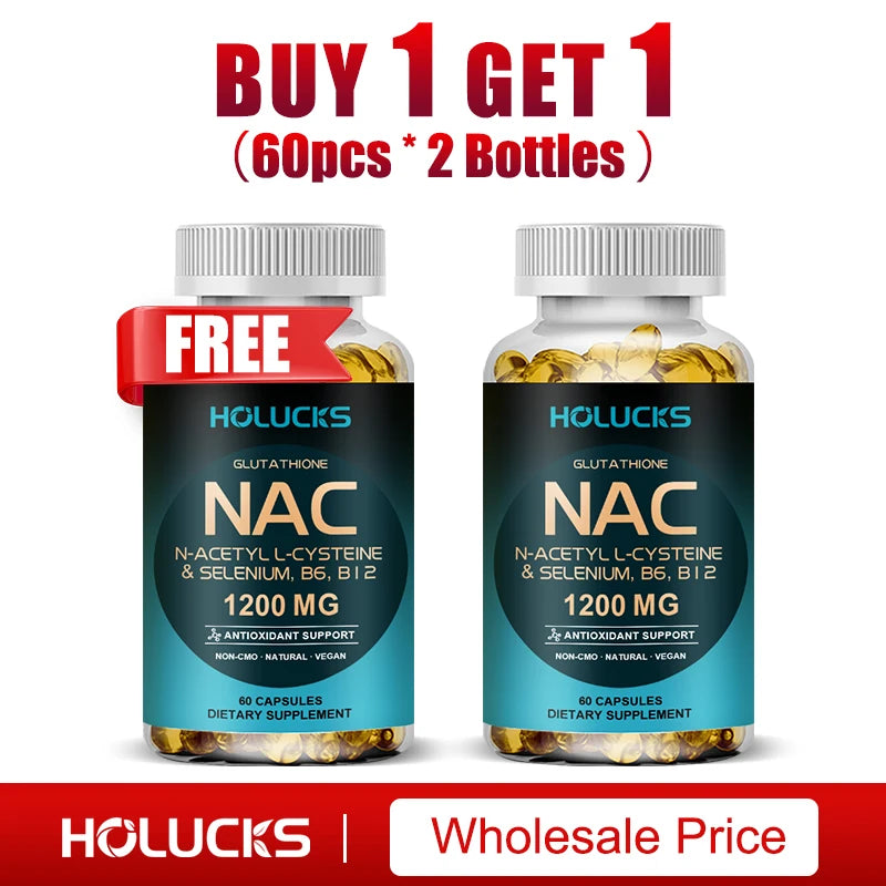Natural NAC Supplement, Detox & Antioxidant, Anti-Aging, for Liver Health, Immune Support, Skin Care, Hair, Nails Healthy supplements