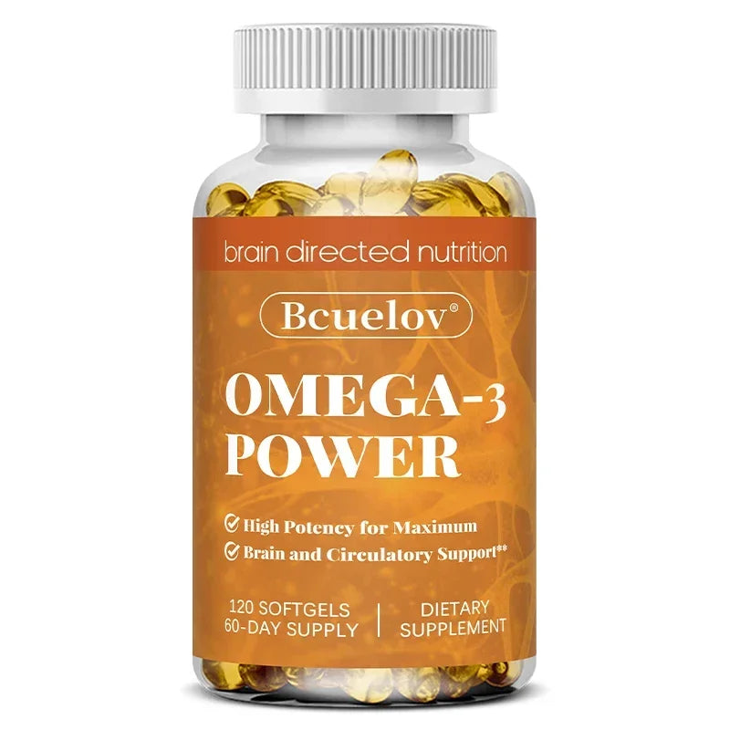 Omega-3 Fish Oil - High-Potency EPA & DHA Supplement for Men & Women, Supports Heart, Joint, Brain Health, Non-GMO, Gluten-Free Healthy supplements