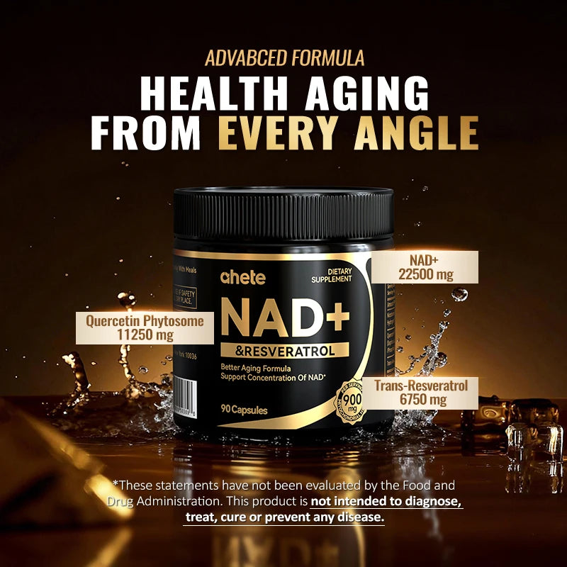 Nad + Resveratrol Supplement - Hypoallergenic, Easy To Swallow MNM For Energy & Overall Wellness. Healthy supplements