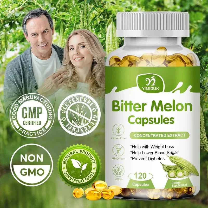 Buy 1 Get 1 Free! Bitter Melon Extract Supplement, for Natural Blood Sugar, Metabolism Booster & Weight Management Aid, Vegan