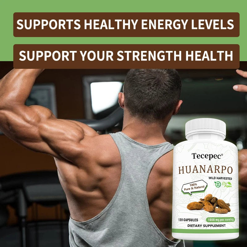 Huanarpo Capsules 1000mg, 120 Vegan Capsules, Natural Energy, Stamina & Vitality Supplement, Supports Male Health, Non-GMO Healthy supplements