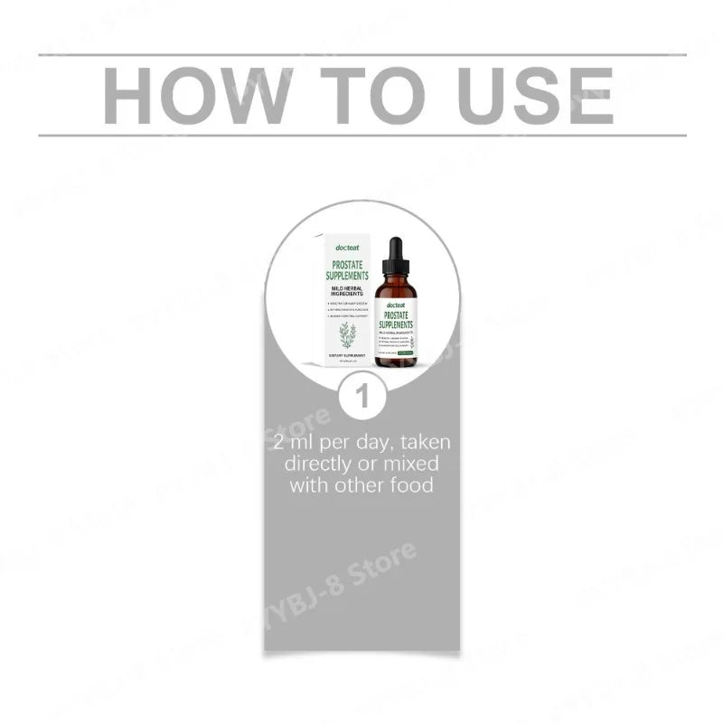 Docteat 60ml Saw Palmetto Drops Supplement Contain Mild Pumpkin Seed and Stinging Nettle Extract Support Urinary System Health Healthy supplements