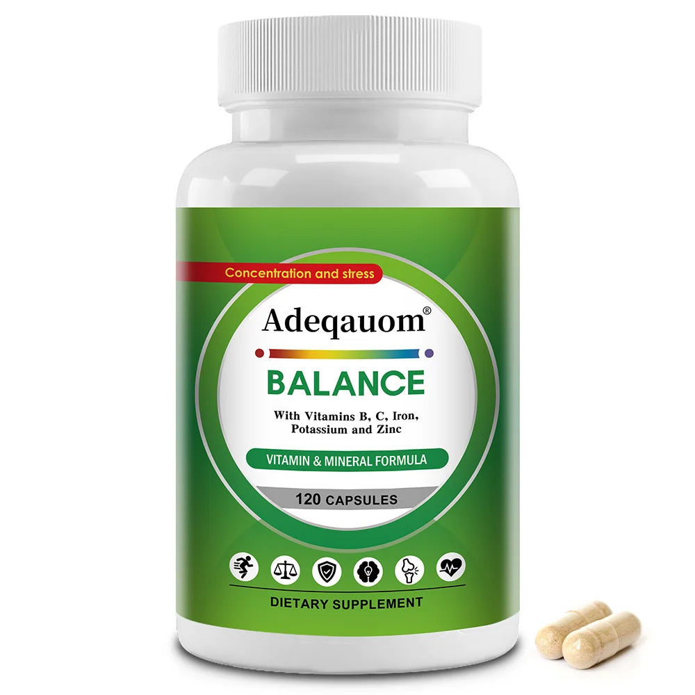 Iron Supplement Capsules - Increase Energy, Reduce Fatigue, Improve Immunity and Brain Health, Non-GMO Healthy supplements