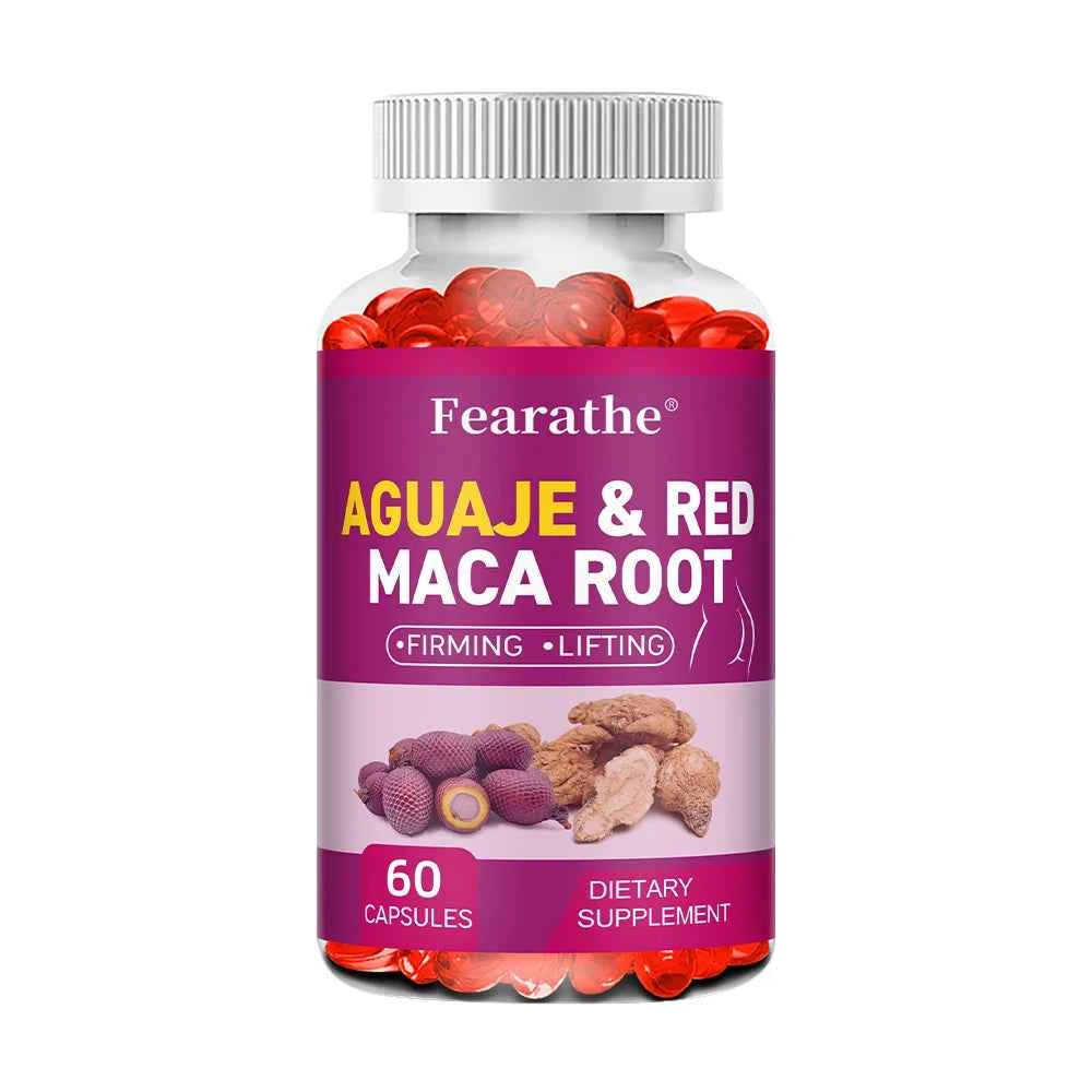 Organic Aguaje with Red Maca Root Extract Supports Full & Firming Buttocks and Immune Health 120 Capsules