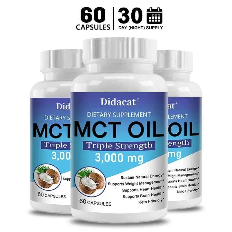 MCT Oil Dietary Supplement, Help Weight Management, Supports Energy, Ketogenesis and Brain Health, Ketogenic Friendly