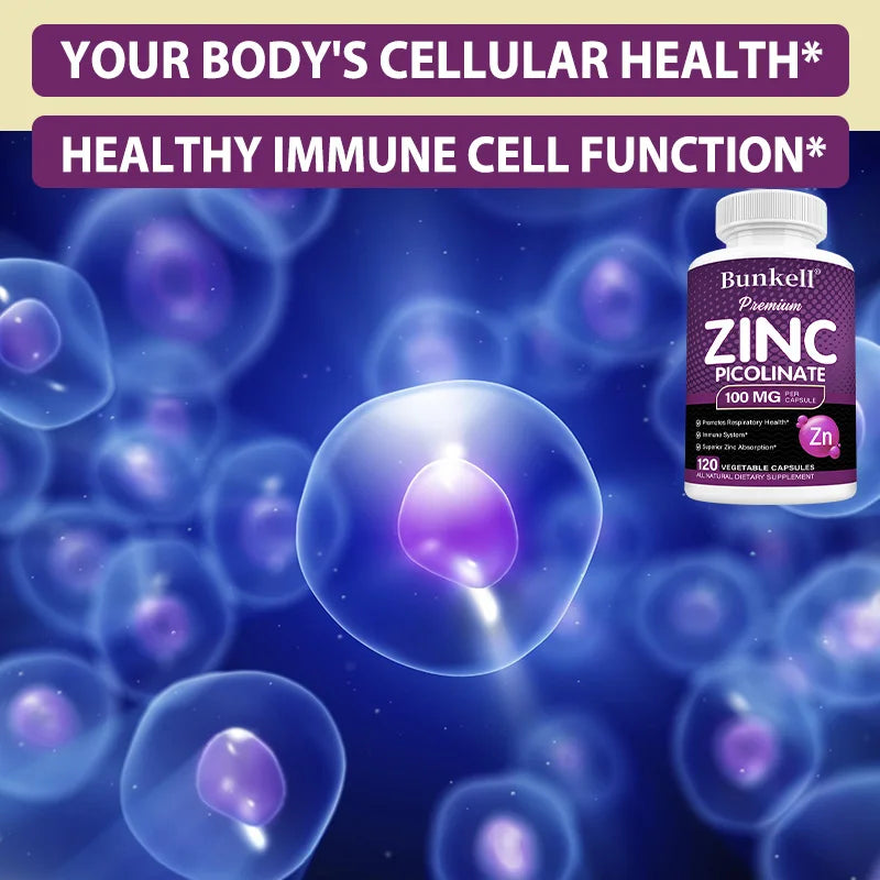 Premium Zinc Picolinate 100mg, High Absorption, Immune Support, Respiratory Health, Energy Production & Sleep Supplement Healthy supplements
