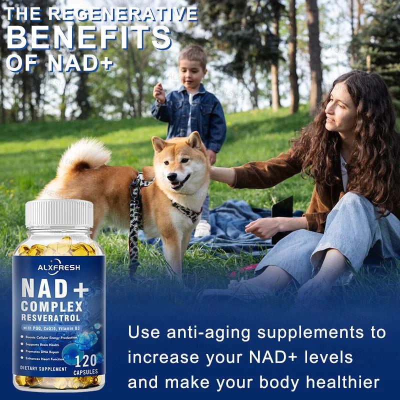 NAD Supplement Extra Strength for Women & Men, Resveratrol, PQQ, CoQ10 & Vitamin B3 – Energy Antioxidant,Cell Health Support Healthy supplements