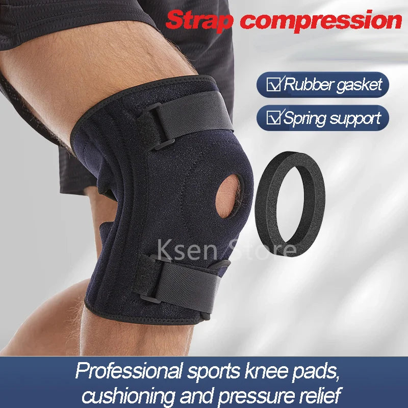 XL-6XL Double Straps Knee Brace with Rubber Washer Spring Support Plus Size, Oversized Meniscus Tear Joint Pain Injury Recovery Healthy supplements