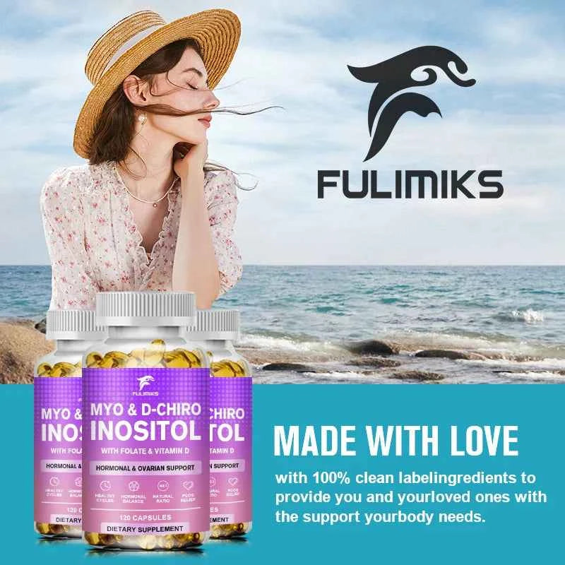 Premium Myo & D-Chiro Inositol Supplement, Support Hormone Balance, Healthy Cycles, Female Ovarian Health & Sugar Cravings