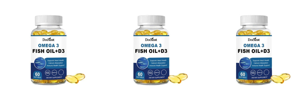 Omega-3 Fish Oil Supports Cardiovascular Wellness Calcium Absorption Immune Health 60 Softgels Nutritional Dietary Supplement Healthy supplements
