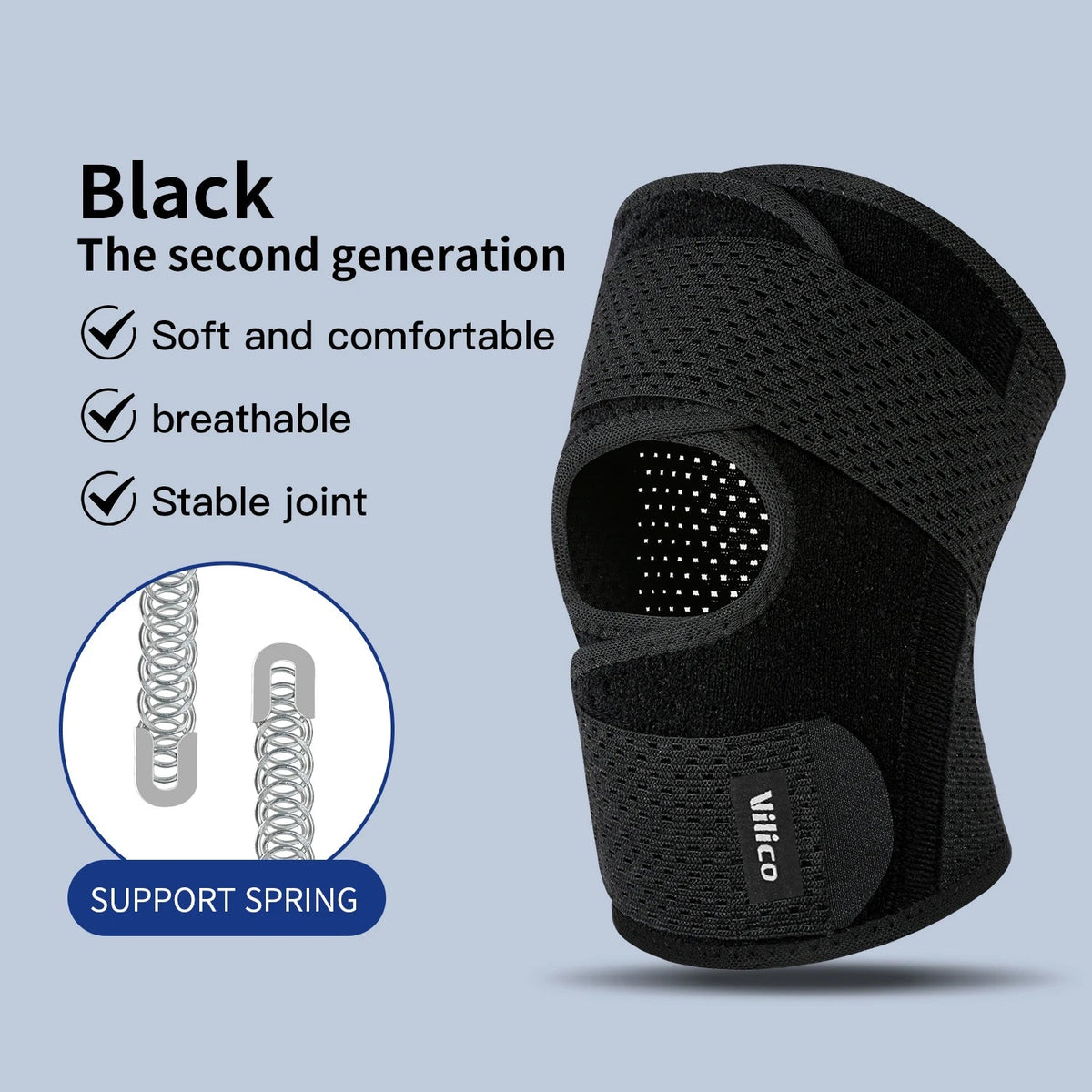 Sports Kneepad Pressurized Elastic Knee Pads Knee Support Joints Protector Fitness Gear Injury Recovery Brace Protector Non-Slip Healthy supplements