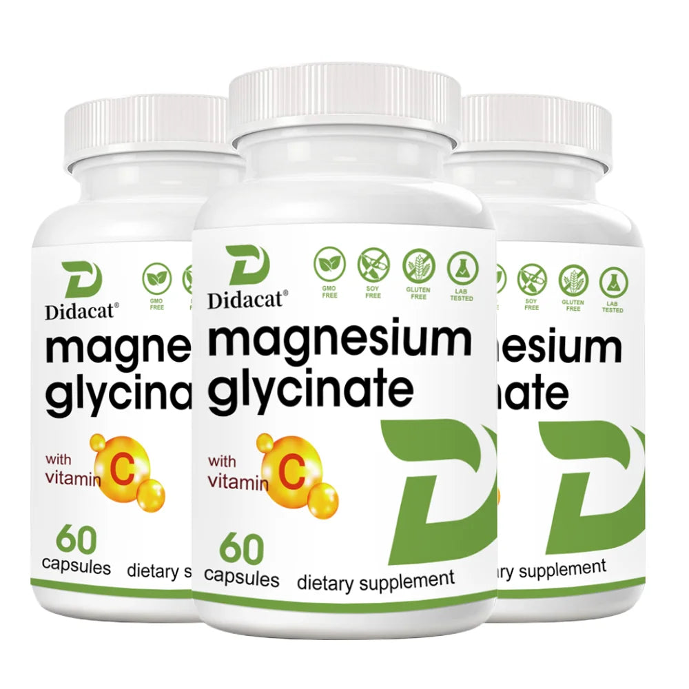 Magnesium Glycinate + Zinc Supplement Capsules, High Absorption, Support Sleep Health, Bone Joint, Brain, Strengthen Immune Healthy supplements