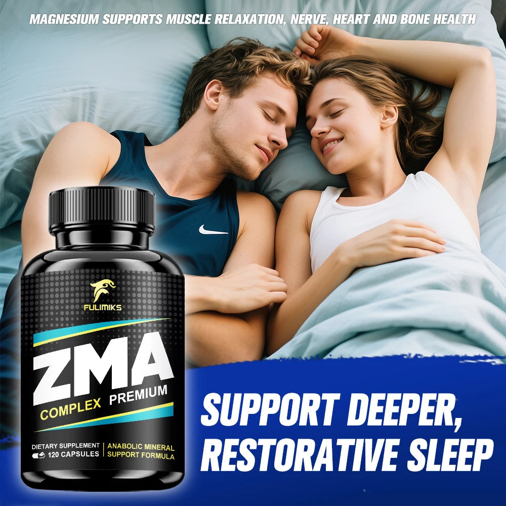 ZMA Supplements Capsules, with Zinc, Magnesium, Vitamin B-6, Support Energy, Overall Health, Joint, Suitable for Men & Women Healthy supplements