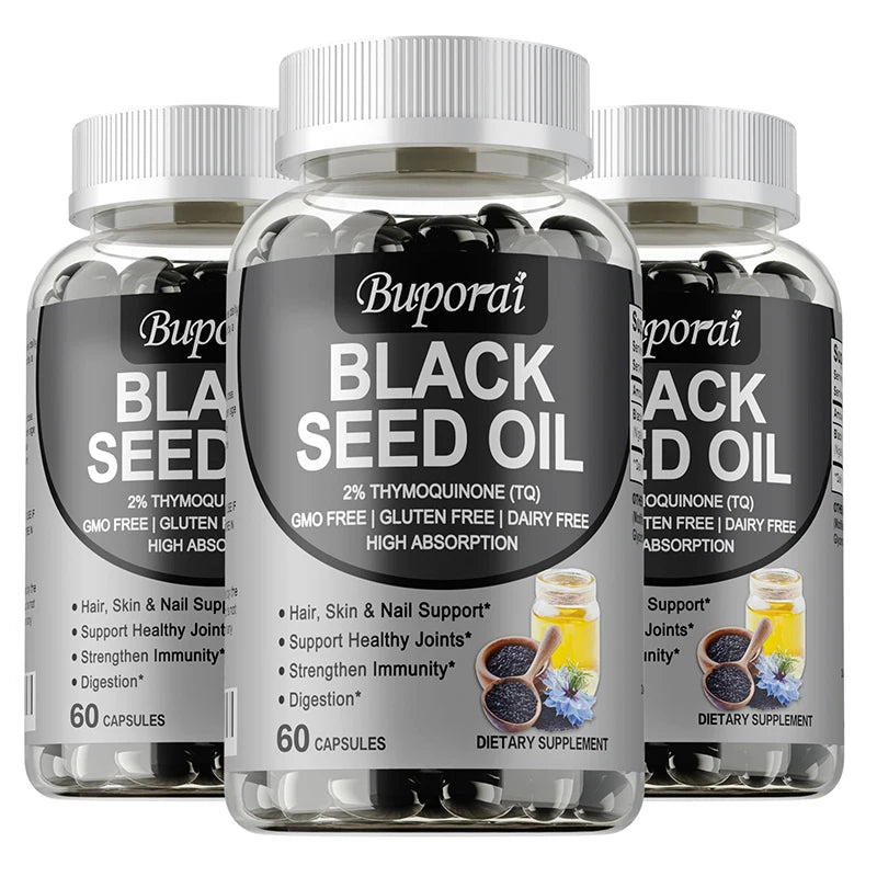 Premium Black Seed Oil 120 Capsules - Support Overall Health | Immune System Support, Non-GMO, Gluten-Free Supplement Healthy supplements