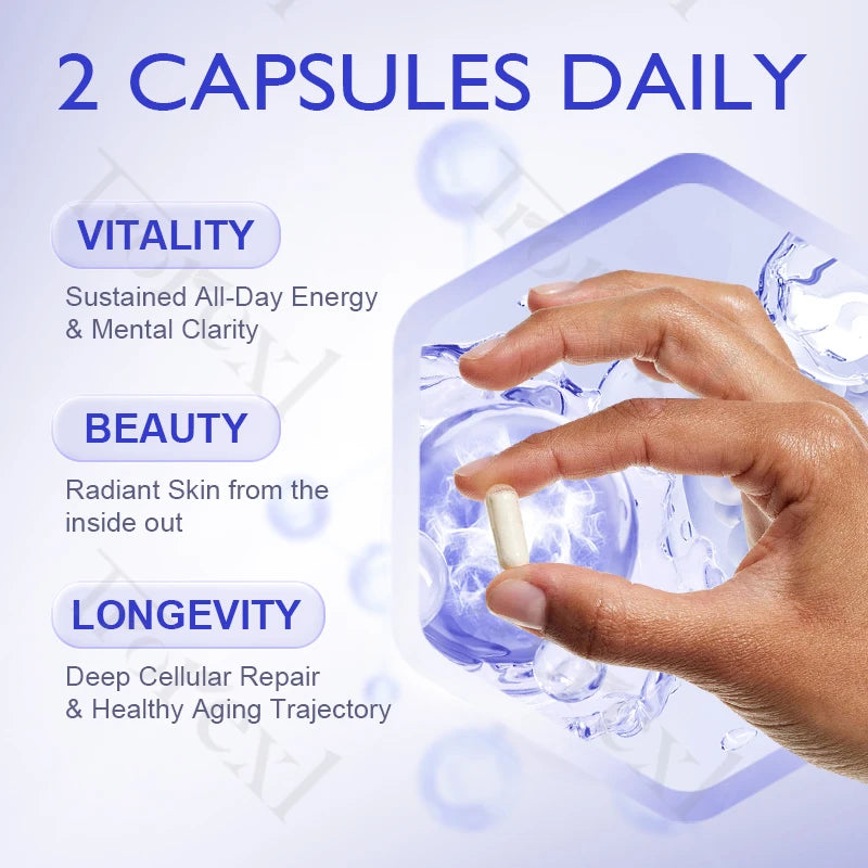 NAD + Resveratrol Supplement NAD Plus Boosting - Supports Cellular Energy, Anti-aging, Metabolism, Skin Health Healthy supplements