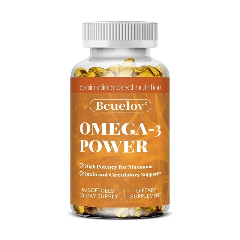 Omega-3 Fish Oil - High-Potency EPA & DHA Supplement for Men & Women, Supports Heart, Joint, Brain Health, Non-GMO, Gluten-Free Healthy supplements