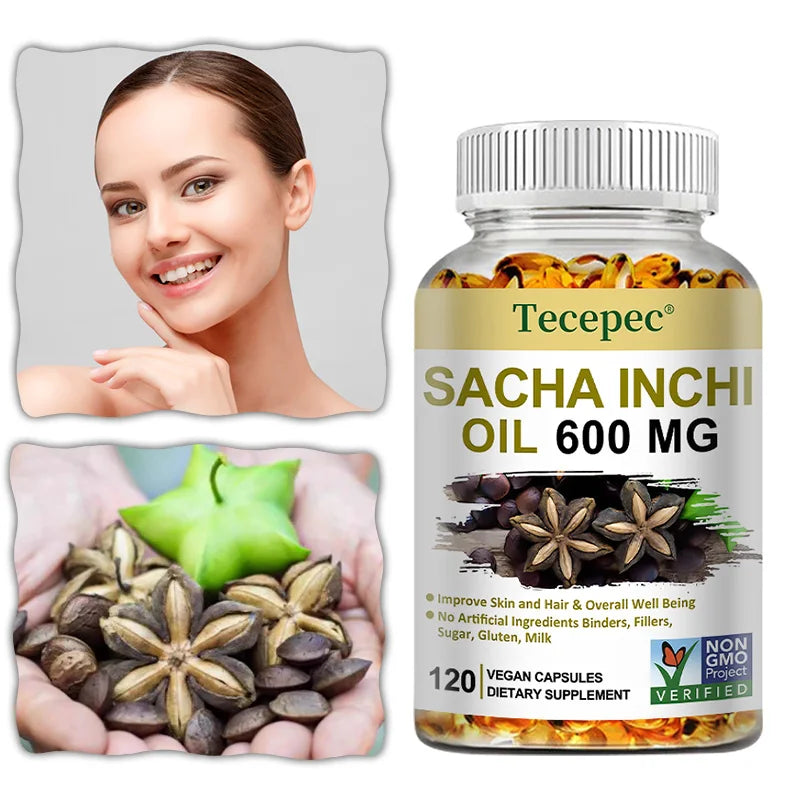 Sacha Inchi Oil Supplement - Promotes Brain and Joint Health, Helps Lower Cholesterol, Antioxidants, support Immune System Healthy supplements