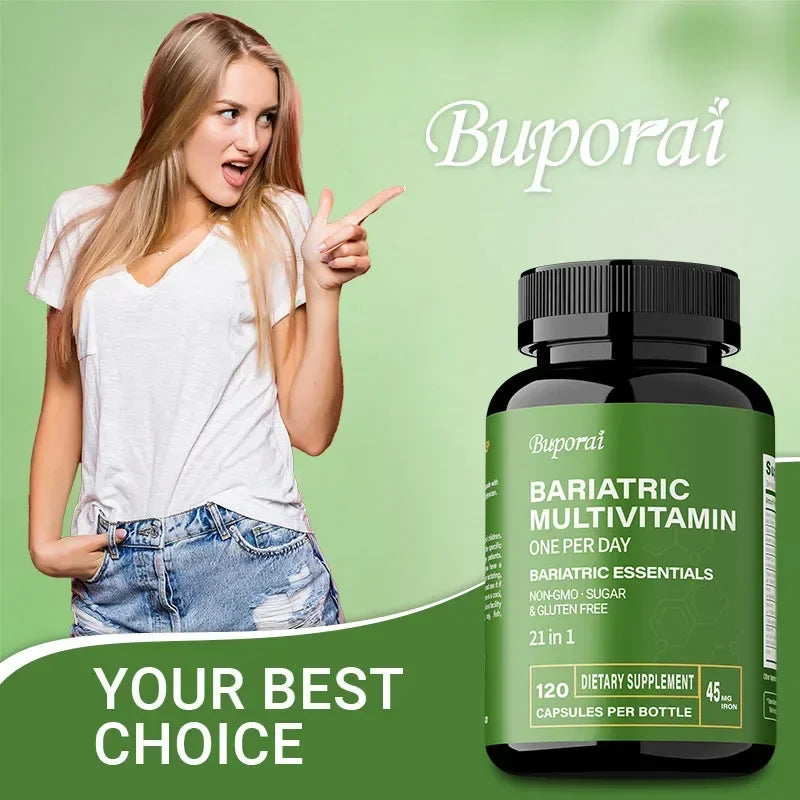Bariatric Multivitamin Supplement - Maintaining Energy Levels, Promote Bone and Overall Health - Contains 21 Vitamins & Minerals Healthy supplements