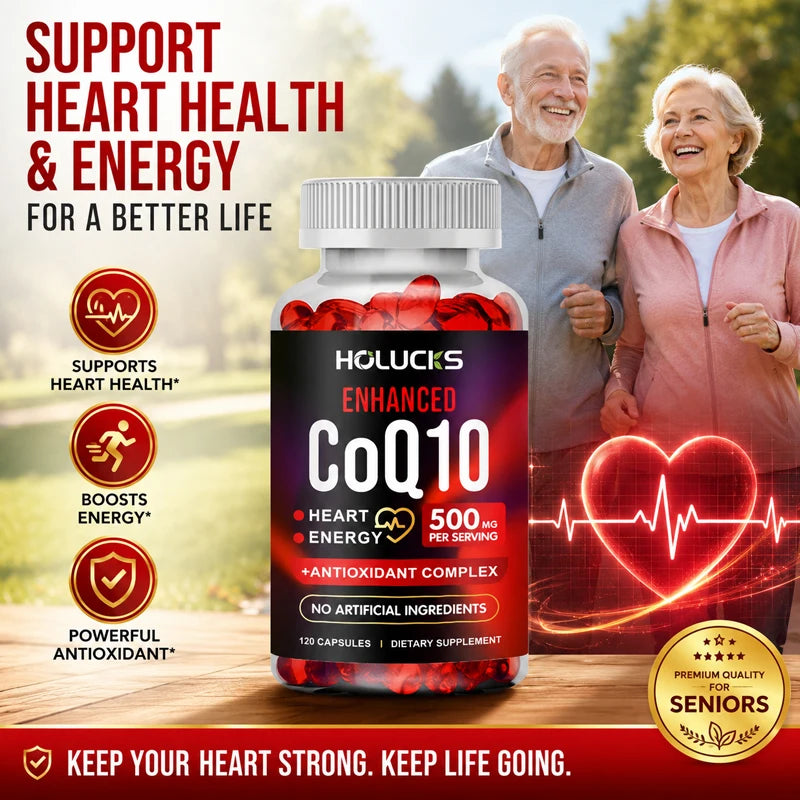 CoQ10 Supplement, Antioxidant for Cardiovascular & Heart Health, Immune Energy & Vitality Support, Super Absorption, Non-GMO Healthy supplements