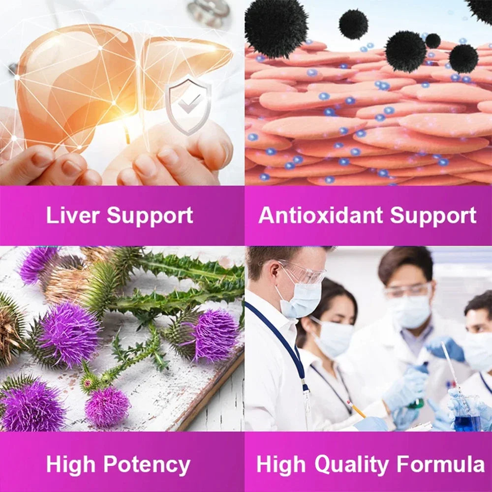 Fatty Liver Cleanse and Liver Detox Supplement with Milk Thistle Extract-for Men and Women, Supports Liver Health, Heart Health Healthy supplements