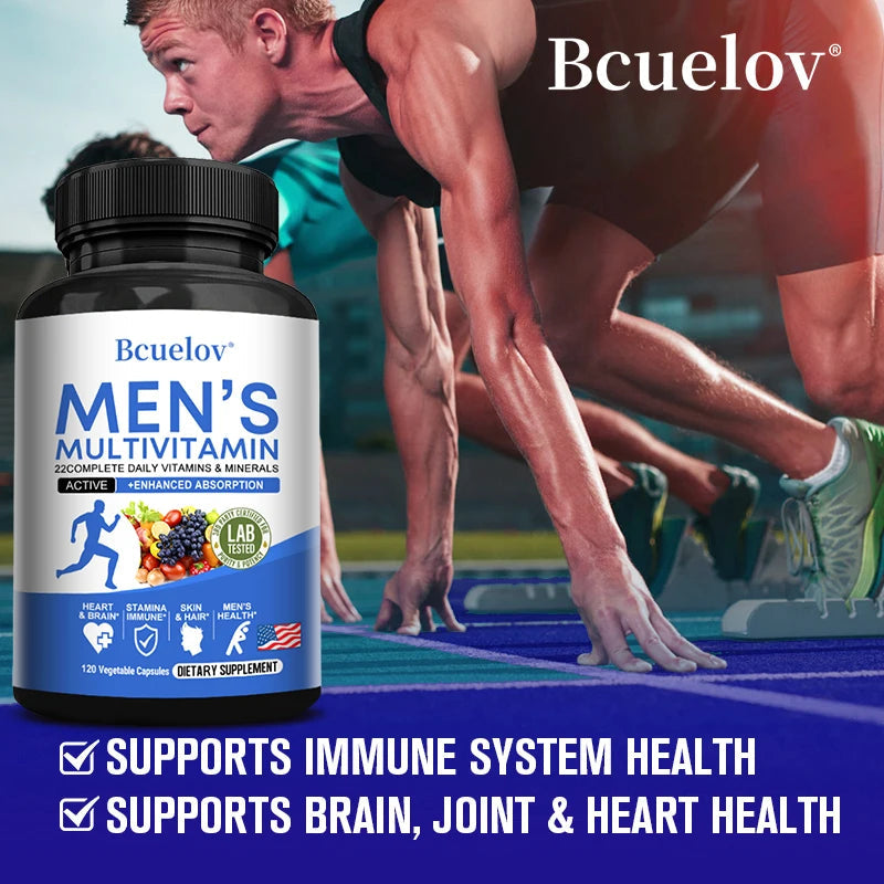 Men's Daily Multivitamin – 22 Vitamins & Minerals, Vegan Dietary Supplement for Energy Immunity Digestion Skin & Overall Health Healthy supplements